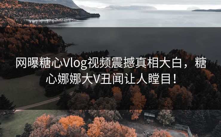 网曝糖心Vlog视频震撼真相大白，糖心娜娜大V丑闻让人瞠目！